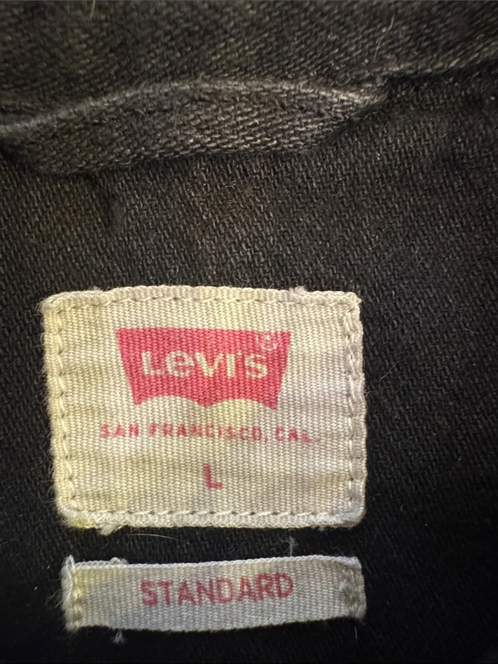 Levi's Black Button-Down Denim-Style Western Shirt